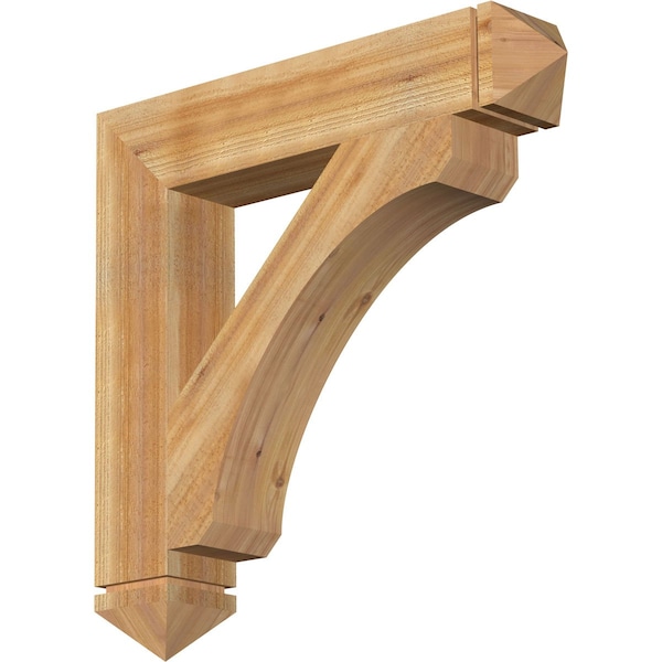 Ekena Millwork Legacy Arts & Crafts Rough Sawn Bracket, Western Red Cedar, 6"W x 34"D x 34"H BKT06X34X34LEC03RWR - main